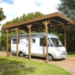 Carport aus behandeltem Holz, 32,3 m² - Wohnmobil – Bild 2
