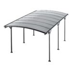Carport aus anthrazitfarbenem Aluminium, 3 x 5 m – Bild 6