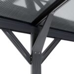 Carport aus anthrazitfarbenem Aluminium, 3 x 5 m – Bild 10