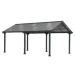 Sunjoy EIGER Stahlcarport – 367 cm x 610 cm, Grau