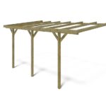 Carport, Unterstand 3x5,24 m - 15 m² - angebaut - CAR6