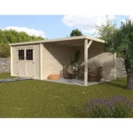 Gartenhaus 'Eden' Fichtenholz naturbelassen 605 x 298 cm – Bild 2