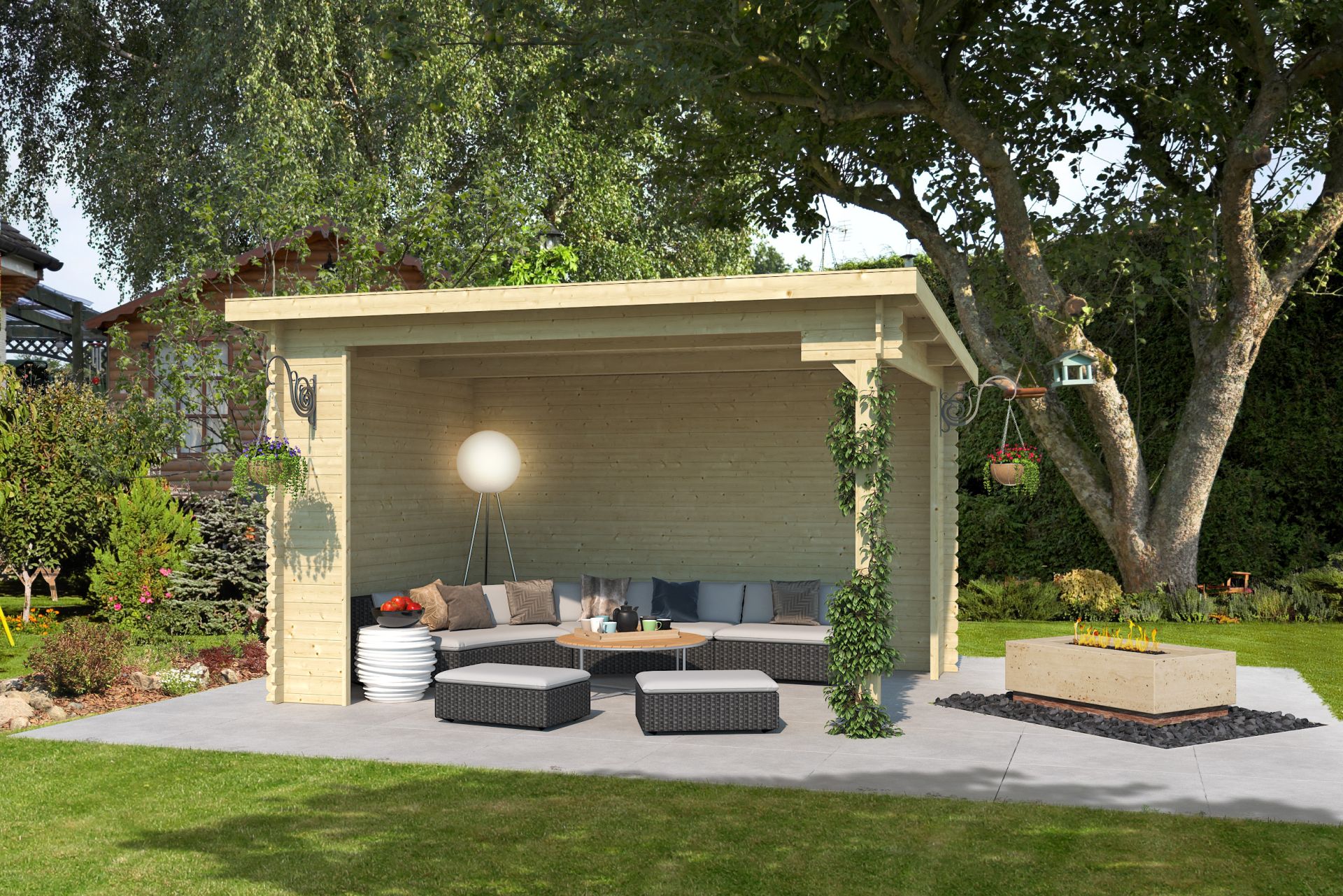 IMG_6045 Überdachung Lasita Maja Buffalo 380 unbehandelt – Bild 1