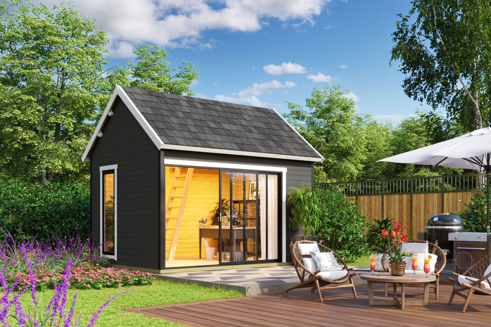 IMG_6073 Gartenhaus Lasita Maja Murano 2 carbongrau – Bild 1