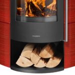 ORANIER POLAR NEO ECK KAMINOFEN STAHL SCHWARZ / KERAMIK PAPRIKAROT – Bild 4