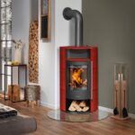 ORANIER POLAR NEO ECK KAMINOFEN STAHL SCHWARZ / KERAMIK PAPRIKAROT – Bild 5