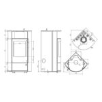 ORANIER POLAR NEO ECK KAMINOFEN STAHL SCHWARZ / KERAMIK PAPRIKAROT – Bild 6