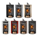 ORANIER POLAR NEO ECK KAMINOFEN STAHL SCHWARZ / KERAMIK PAPRIKAROT – Bild 7