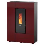 DAL ZOTTO LEYLA ELITE PELLETOFEN STAHL BORDEAUX – Bild 2