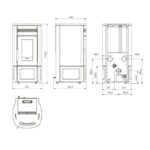 EXTRAFLAME EVOLUTION LINE SINFONY PELLETOFEN STAHL WEISS – Bild 8