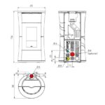 EDILKAMIN CHERIE 9 EVO PELLETOFEN STAHL BRONZE – Bild 5