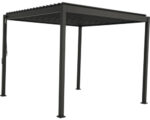 Pergola Basis mit Lamellendach, Pfosten 8,8x8,8 cm, 3x3,6m anthrazit – Bild 4